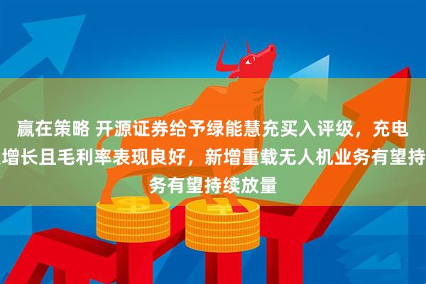赢在策略 开源证券给予绿能慧充买入评级，充电桩高速增长且毛利率表现良好，新增重载无人机业务有望持续放量