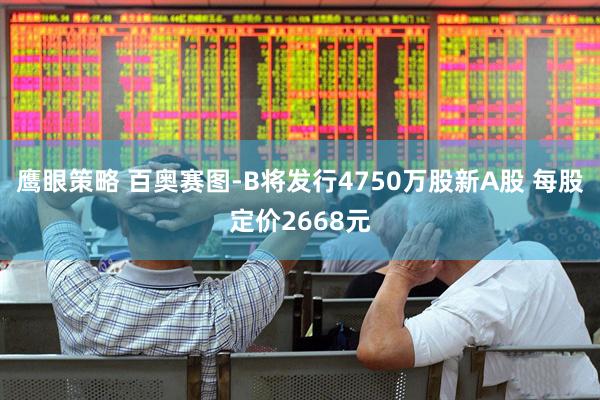 鹰眼策略 百奥赛图-B将发行4750万股新A股 每股定价2668元